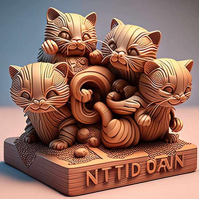 3D model Kitten Squad game (STL)